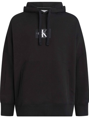 Calvin Klein Jeans Kapüşon Yaka Baskılı Siyah Kadın Sweatshirt J40J400325BEH