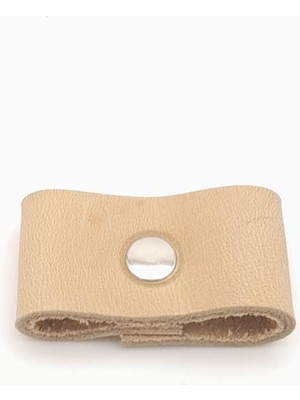 Angel Çanta Aksesuar Ham Doğal Renk  Deri Büzgülük Gümüş Metalli