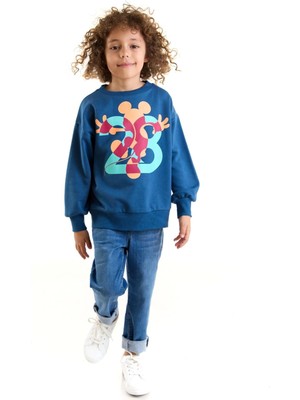 Mickey Mouse Lisanslı Erkek Çocuk Sweatshirt 21171