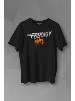 Kendim Seçtim The Prodigy Electronic Dance Music Flint Müzik Karınca Logo Baskılı Tişört  T-Shirt