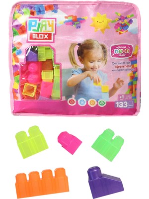 Play Blox 2991 Neon Renkler Mega Blok Seti 133 Parça Pembe Çantalı