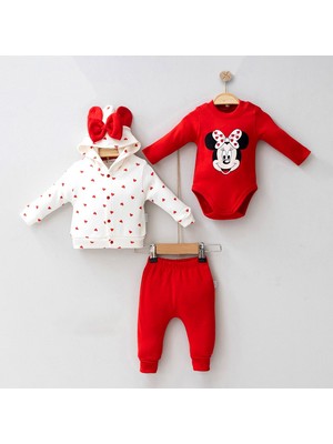 Mini Cayzen Hırkalı 3'lü Bebek Takımı 4011