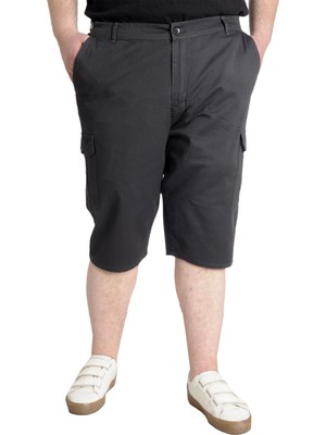 ModeXL Mode Xl Büyük Beden Erkek Kapri Klasik 21401 Antrasit