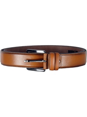 ModeXL  Kemer 4 cm Düz Double Deri 4078 Taba
