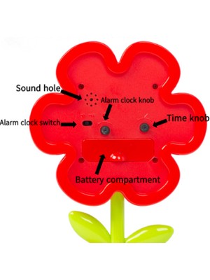 Fybang Yatak Odası Çalar Saat, Çiçek Çalar Saat, Öğrenci Ev Dekorasyonu Masaüstü Saati (Yurt Dışından)