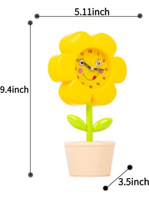 Fybang Yatak Odası Çalar Saat, Çiçek Çalar Saat, Öğrenci Ev Dekorasyonu Masaüstü Saati (Yurt Dışından)