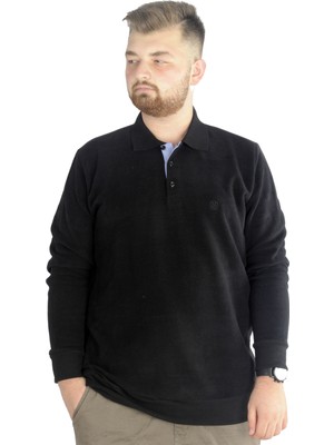 ModeXL  Erkek Sweatshirt  Polo Vnz Selanik 20440 Siyah