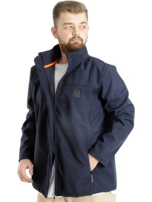 ModeXL  Büyük Beden Erkek Mont Basic Waterproof 21232 Lacivert