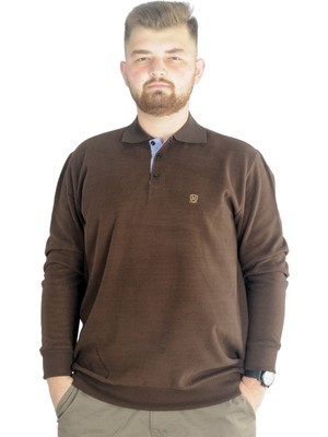 ModeXL  Erkek Sweatshirt  Polo Vnz Selanik 20440 Kahverengi