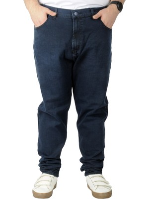 ModeXL  Büyük Beden Erkek Kot Pantolon 5cep Marwel 22921 Lacivert
