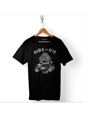 Kendim Seçtim Ride Or Dıe Sür Ya Da Öl Ölüm Yarışı Motorcycle Baskılı Tişört  T-Shirt