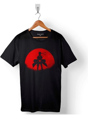 Kendim Seçtim Red Moon Naruto Silhouette Spy Anime Manga Baskılı Tişört  T-Shirt