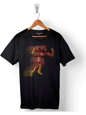 Kendim Seçtim Flash Run Logo Tasarım Baskılı Tişört  T-Shirt