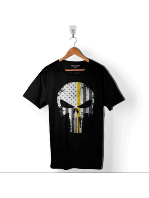 Kendim Seçtim The Crazy Punisher Cezalandırıcı Frank Castle Baskılı Tişört Unisex T-Shirt
