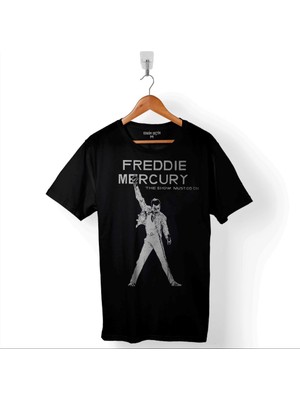 Kendim Seçtim Freddie Mercury Eagle Rock Queen We Are The Champion Baskılı Tişört Unisex T-Shirt