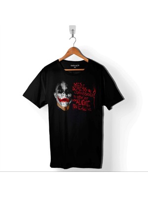 Kendim Seçtim Batman Joker Does It Depress You To Know Just Baskılı Tişört Unisex T-Shirt