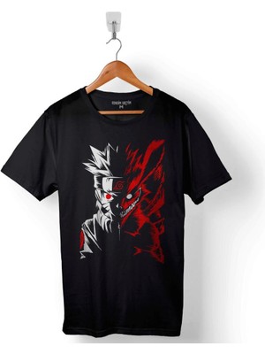 Kendim Seçtim Naruto Fox Two Face Pranav Patel Baskılı Tişört Unisex T-Shirt