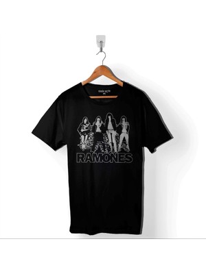 Kendim Seçtim Musical Ramones Punk Rock Müzik Baskılı Tişört  T-Shirt