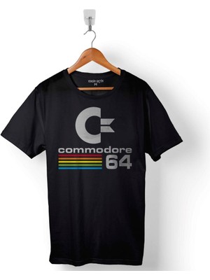 Kendim Seçtim Commodore 61 C64 Logo Antika Bilgisayar Baskılı Tişört Unisex T-Shirt