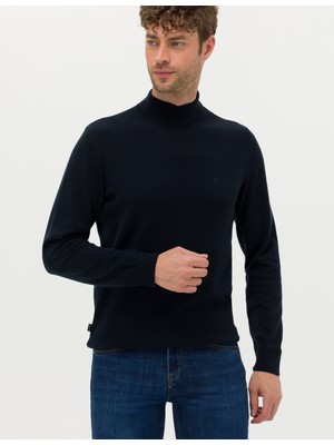 Pierre Cardin Erkek Lacivert Slim Fit Yarım Balıkçı Yaka Basic Triko Kazak 50276161-VR033