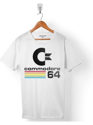 Kendim Seçtim Commodore 61 C64 Logo Antika Bilgisayar Erkek Tişört