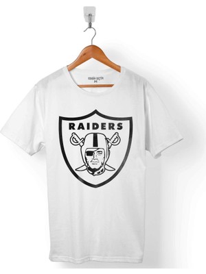 Kendim Seçtim Raıders Four Inch Pırate Logo Decal Erkek Tişört