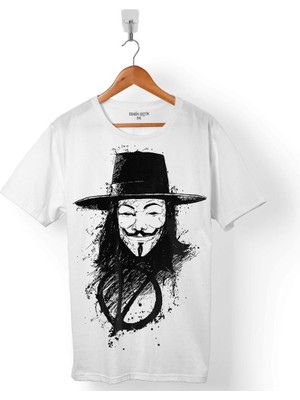 Kendim Seçtim V For Vendetta Vandeta Silüet Logo Erkek Tişört