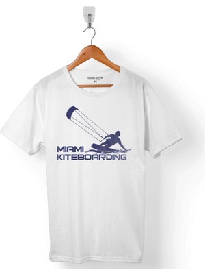 Kendim Seçtim Mıamı Kıteboardıng Sörf Yaz Tatil Deniz Kum Erkek Tişört