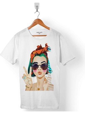 Kendim Seçtim Yoko Moda Detaylı Kız Baskılı Erkek Tişört