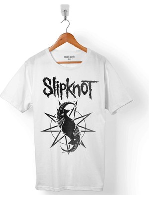 Kendim Seçtim Slıpknot Slıp Knot Ravado Goat Star Logo Erkek Tişört