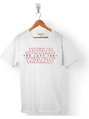 Kendim Seçtim Star Wars The Last Jedı Word Logo Yıldız Savaşları Erkek Tişört