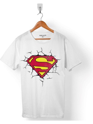 Kendim Seçtim Superman Super Man Logo 3 Boyutlu Erkek Tişört