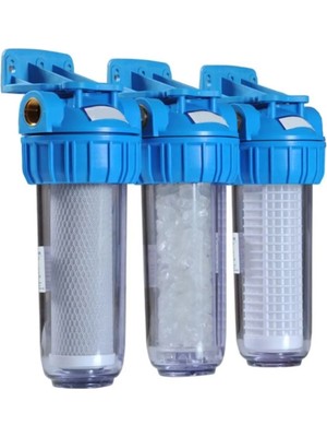 Water King Waterking Daire Bina Girişi 3'lü Kireç Önleyici Filtre