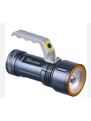 Kama Şarjlı El Feneri Şarjlı Lamba Projektör Uzun Menzilli LED Fenerli