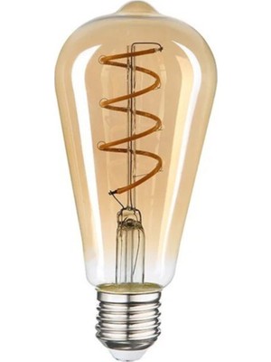 Edison 4 Watt Dimlenebilir Twist ST64 LED Rustik Ampul