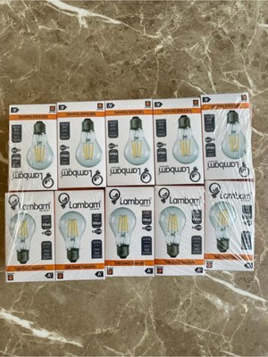 Edison A60 4W E27 Dimelenebilir Rustik LED Ampul - Gün Işığı LED Ampül - Standart Ampül