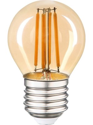Heka Erd-43 G45 6 Watt Sarı Işık (Günışığı) LED Dekoratif Rustik Ampul-10 Adet (10'lu Paket)