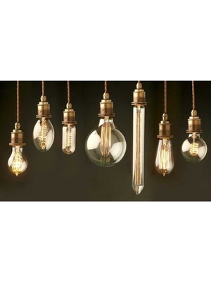 Edison G125 Rustik Ledli Ampul E27 Amber Rengi 6W