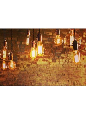 Edison G125 Rustik Ledli Ampul E27 Amber Rengi 6W