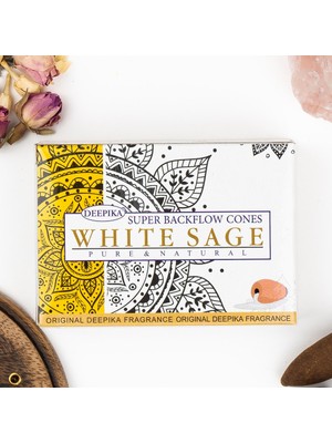 Deepika White Sage Geri Akışlı Şelale Tütsü