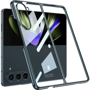 Samsung Galaxy Z Fold 5 Kılıf Renkli Kenarlı Sert Full Camlı Kıpta Kapak