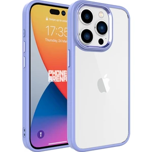 Apple Iphone 15 Pro Max Kılıf Renkli Silikon Kenarlı Arkası Şeffaf Sert Krom Kapak
