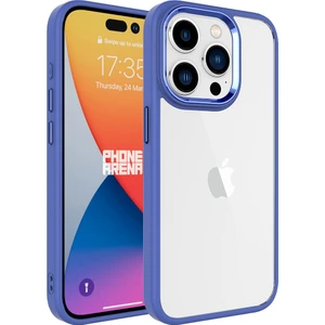 Apple Iphone 15 Pro Max Kılıf Renkli Silikon Kenarlı Arkası Şeffaf Sert Krom Kapak