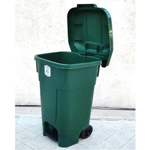 60 Litre Kapasiteli Büyük Boy Pedallı Çöp Kovası Kapaklı ve Tekerlekli Çöp Konteyneri 60 Litre Çöp Konteyneri