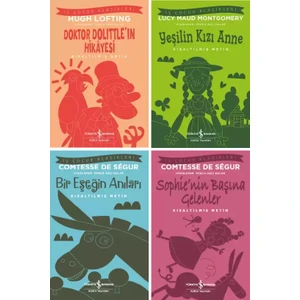 İş Çocuk Klasikleri 4 Kitap Set / Doktor Dolittle'ın Hikayesi - Yeşilin Kızı Anne - Bir Eşeğin Anıları - Sophie'nin Başına Gelenler