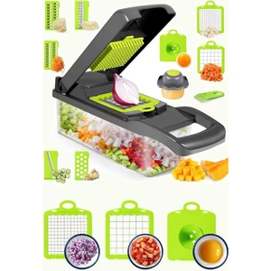 Tilbe Home Çok Fonksiyonlu Sebze Doğrayıcı Lüx Rende Hazneli Sebze Patates Dilimleyici Doğrayıcı Mutfak Seti