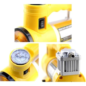 12 Volt 150 Psı Lastik Pompası Çelik Kasa Fenerli Hava Kompresörü Araç Çakmaklık Lastik Şişirme