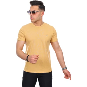 Erkek Bisiklet Yaka Standart Pamuk Erkek Basic T-Shirt