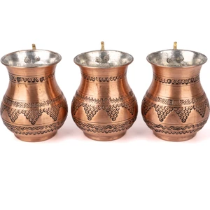 Bakır  Germenicia Üzüm  Desenli Ayran Bardağı/maşrapa