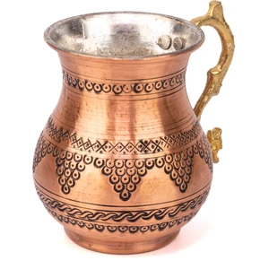 Bakır  Germenicia Üzüm  Desenli Ayran Bardağı/maşrapa